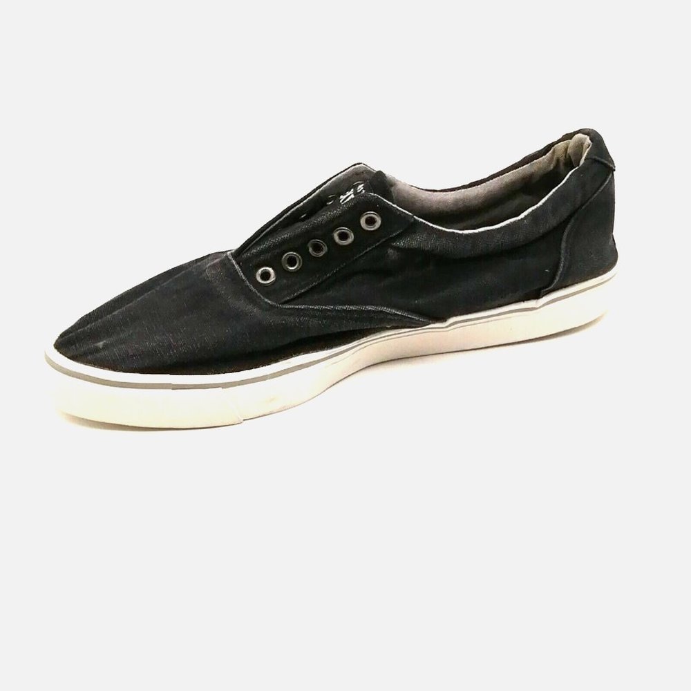 Express Mens Sneakers Faded Black Lace Up Cushioned Insole Flat Heel Sz 12‎